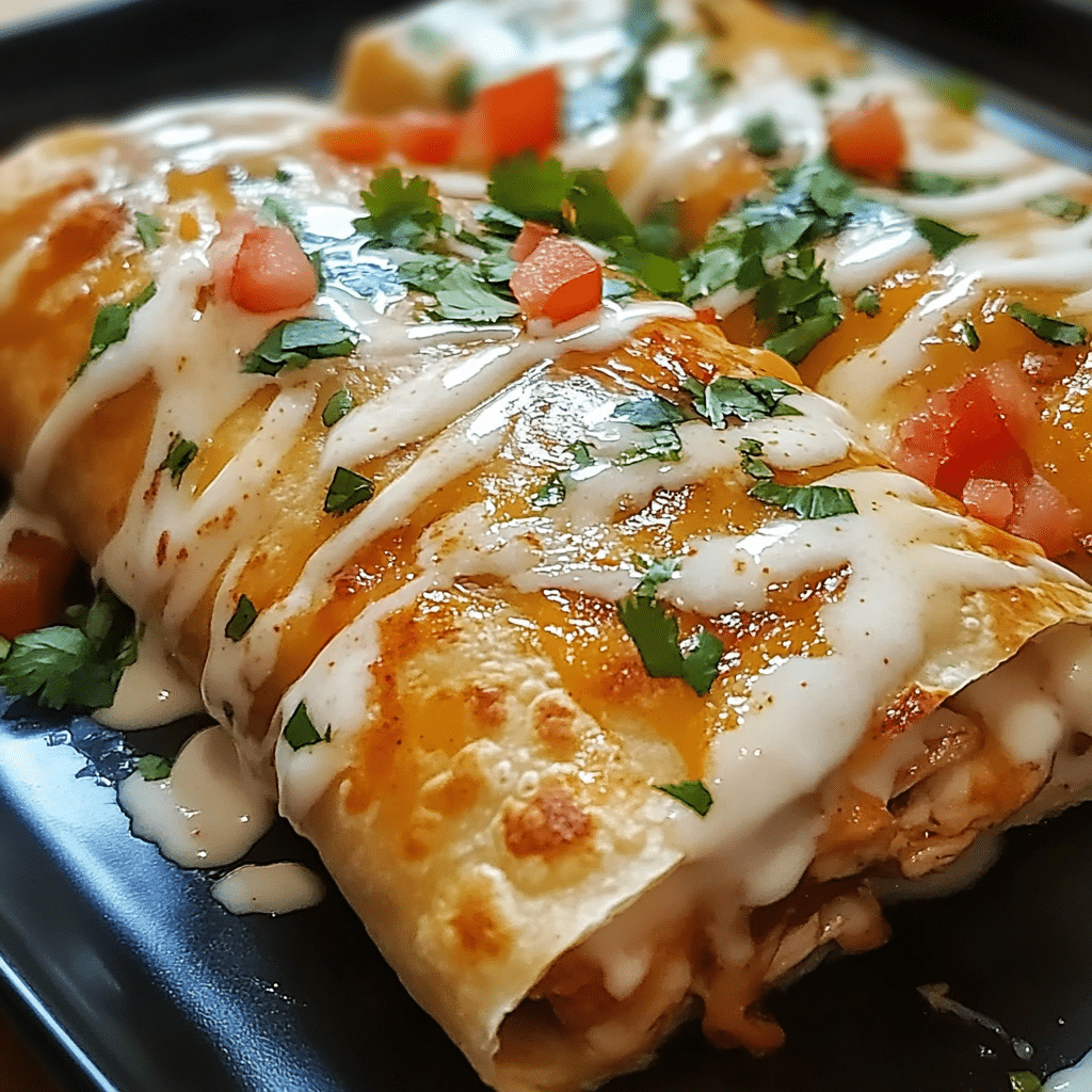 Baked Chicken Chimichangas - Bites Haven